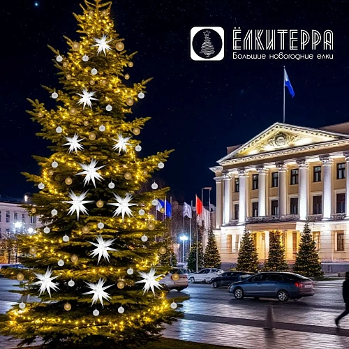 Звезды Гернгута - Комплект оформления для искусственной уличной елки